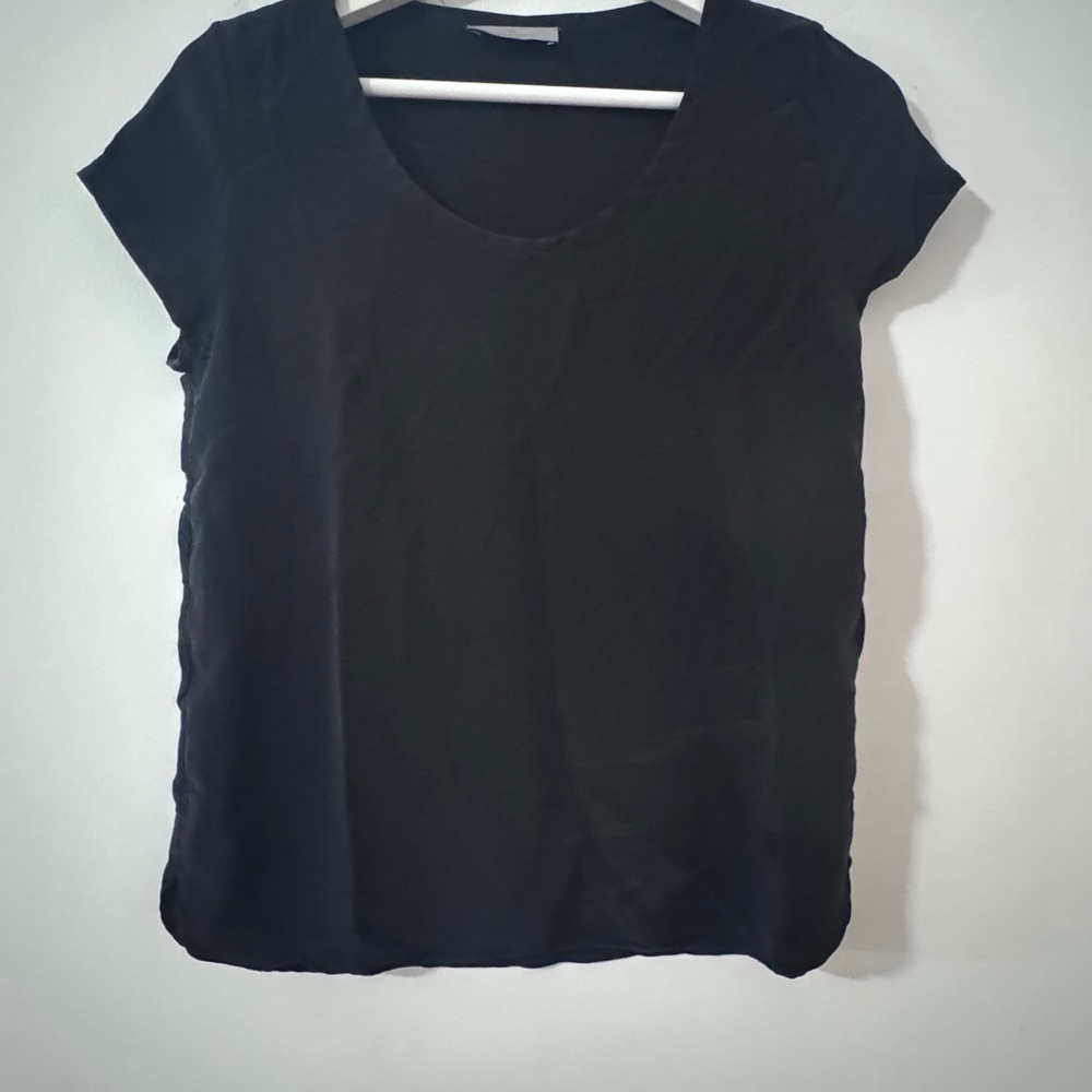 Mulberry Elegant Black Short Sleeve Top